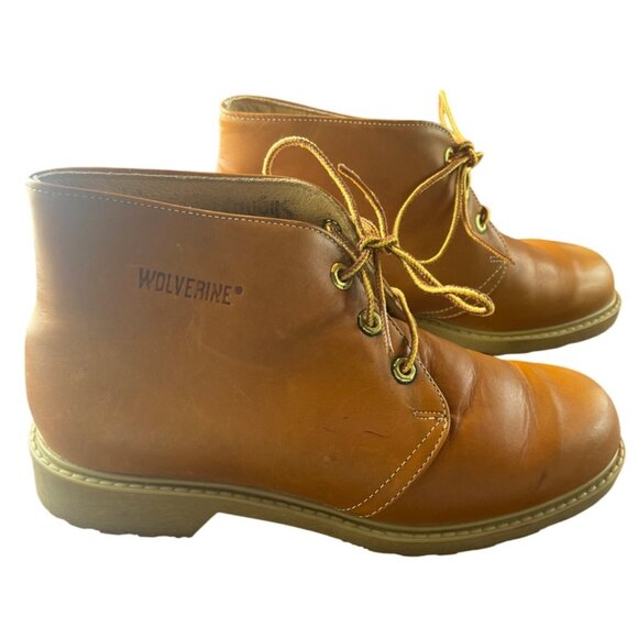 Wolverine Mens 7.5M Brown Leather Chukka Boots Work GORP Core - Picture 1 of 9